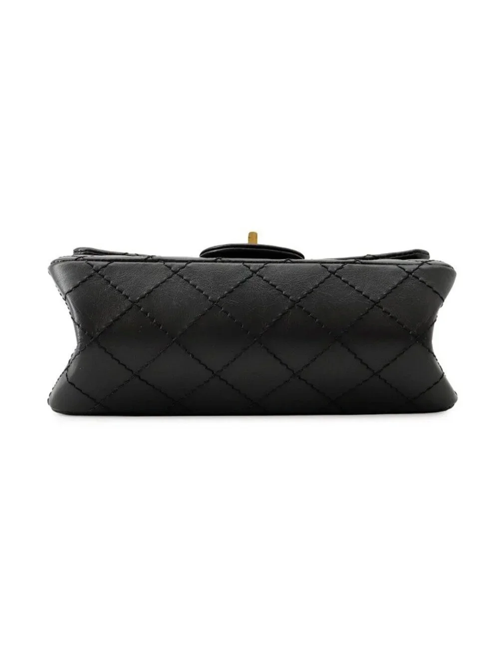 Chanel Chain Shoulder Bag Quilted 2.55 Mini Aged Calfskin Black